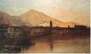 Bartolomeo Bezzi Sole cadente sul lago di Garda